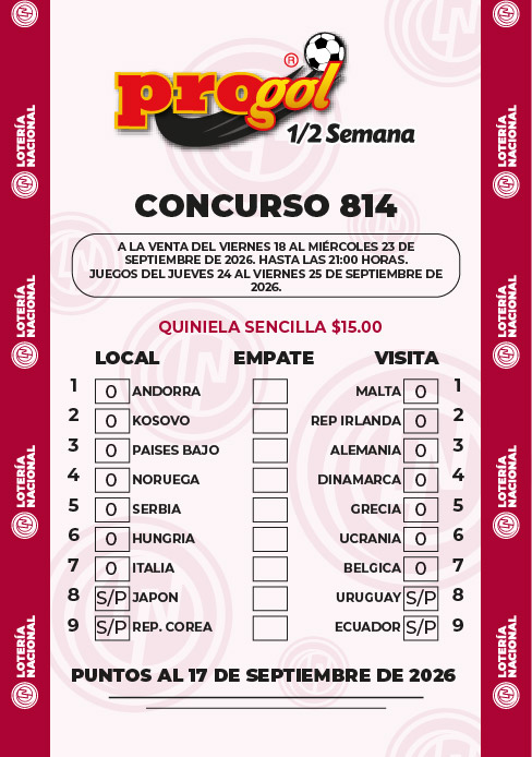Progol Media Semana 813 Progol Media Semana 813 quiniela oficial